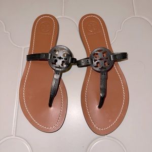 Tory Burch Size 7 Women’s Black Leather Flip Flop